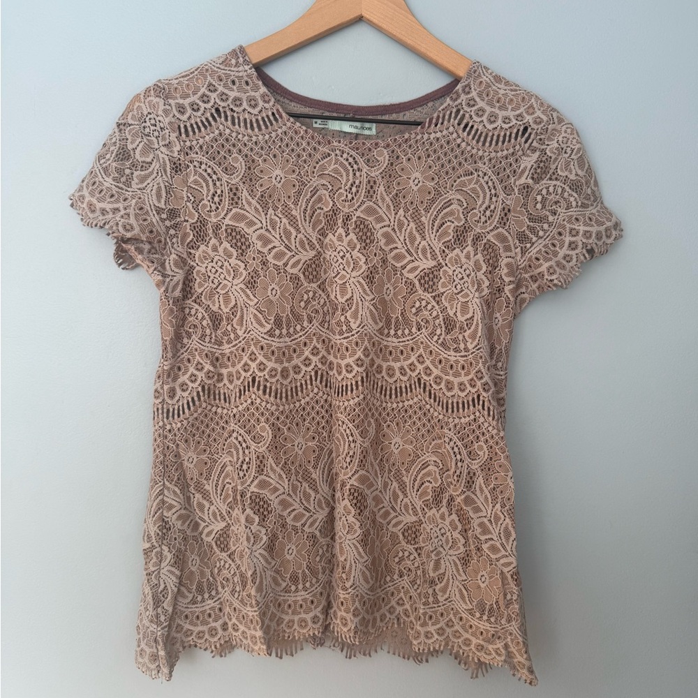 Maurices Lace Blouse - Purple